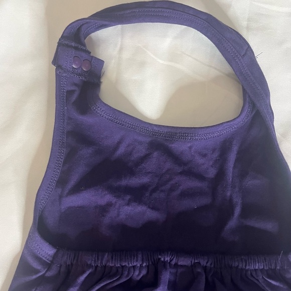 PatPat‎ kids toddler size 3T purple halter jumpsuit with white letters. NWT - Picture 3 of 4